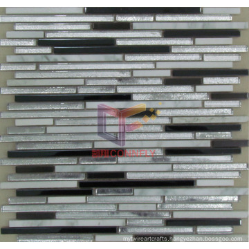 Marble Mix Shining Powder Glass and Stainless Steel Mosaic (CFM855)